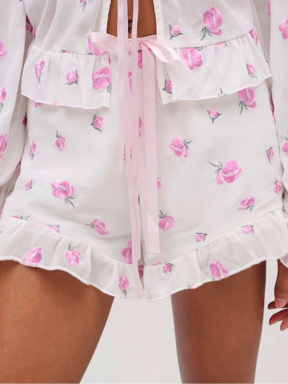 For Love And Lemons Revolve Fiona Floral Shorts Sz L Romantic Coquette Sz L